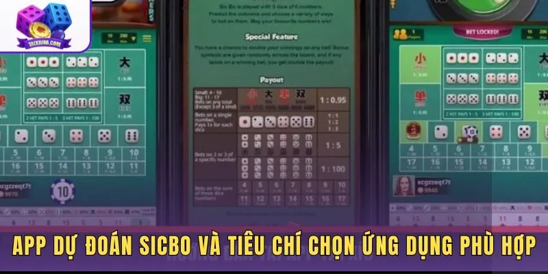 App dự đoán Sicbo và tiêu chí chọn ứng dụng phù hợp