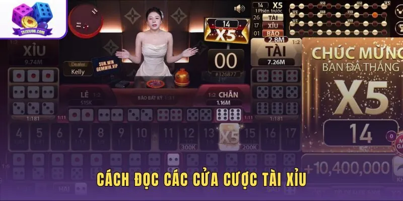 Cược tổng điểm tài xỉu trên bàn Sicbo với ba viên xúc xắc