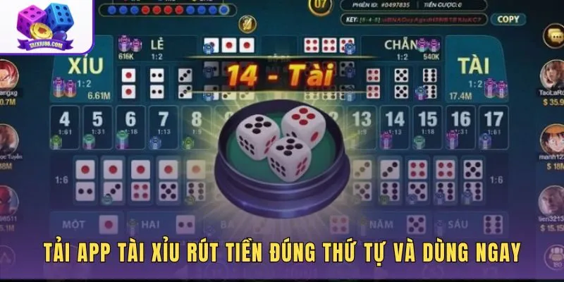 Tải app tài xỉu rút tiền đúng thứ tự và dùng ngay